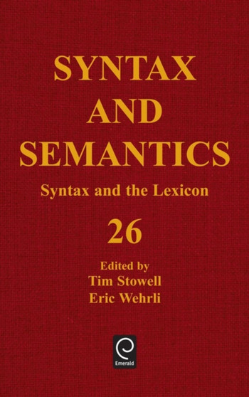 Syntax and the Lexicon : 26
