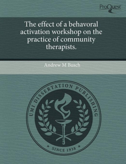 The Effect of a Behavoral Activation Workshop on the Practice of Community Therapists