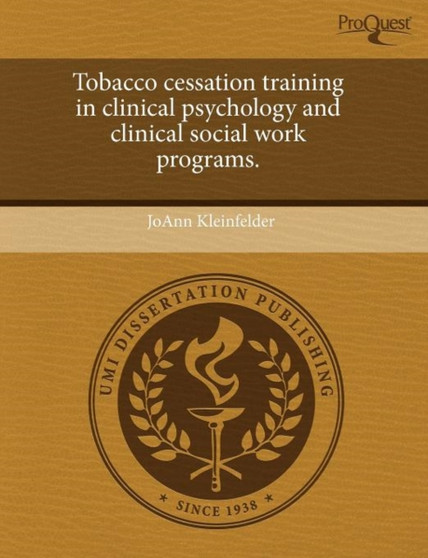 Tobacco Cessation Training in Clinical Psychology and Clinical Social Work Programs