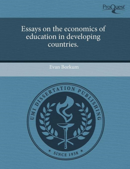Essays on the economics of education in developing countries.