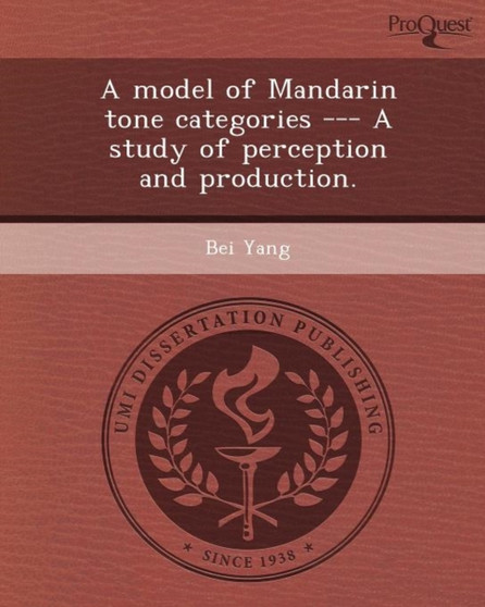 A Model of Mandarin Tone Categories --- A Study of Perception and Production