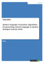 Spoken Language Generation. Algorithms for Generating Natural Language in Spoken Dialogue Systems (Sds)