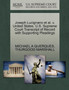 Joseph Lucignano Et Al. V. United States. U.S. Supreme Court Transcript of Record with Supporting Pleadings