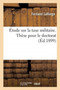 Etude Sur La Taxe Militaire. These Pour Le Doctorat