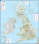 Great Britain & Ireland - Michelin rolled & tubed wall map Encapsulated : Wall Map