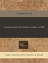 Uzziah and Jotham a Poem. (1690) by Elkanah Settle - Paperback