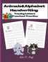 Animals&Alphabet Handwriting : Tracing Letters, Preschool Practice