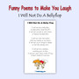 Funny Poems to Make You Laugh : I Will Not Do A Bellyflop