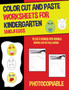 Color Cut and Paste Worksheets for Kindergarten (Emoji Eggs) : This book has 40 color cut and paste worksheets. This book comes with 6 downloadable PDF color cut and glue workbooks.