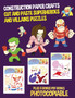 Construction Paper Crafts (Cut and Paste Superheroes and Villains Puzzles) : This book has 20 full colour puzzle worksheets. This book comes with 6 downloadable PDF books : 98