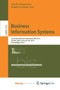 Business Information Systems : 22nd International Conference, BIS 2019, Seville, Spain, June 26-28, 2019, Proceedings, Part I by Abramowicz Witold Abramowicz - Paperback