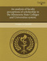An Analysis of Faculty Perceptions of Scholarship in the Minnesota State Colleges and Universities System