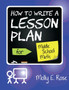 How To Write A Lesson Plan For Middle School Math