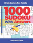 Brain Games For Adults - 1000 Sudoku With Answers : Brain Teaser Puzzles by Panda Puzzle Book - Paperback
