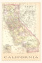 The Vintage Journal 1893 Map of California by Found Image Press - Paperback