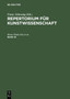 Repertorium fur Kunstwissenschaft. Band 25