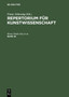 Repertorium fur Kunstwissenschaft. Band 26