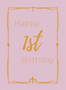 Happy 1st Birthday Guest Book (Hardcover) : First birthday Guest book, party and birthday celebrations decor, memory book, 1st birthday, baby shower, happy birthday guest book, celebration message log by Lulu and Bell - Hardback