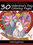 Adult Coloring Book : 30 Valentine's Day Coloring Pages : 1 by Coloringcraze - Hardback