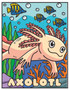 Axolotl coloring book : Axolotl lovers coloring book