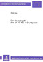 Der Berufsbegriff des Art. 12 Abs. 1 Grundgesetz
