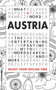 What A Word - Austria : The entertaining Pastime with Wordsearch and more by What a Word - Paperback