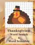 Thanksgiving Word Search and Word Scramble : Themed Word Search and Word Scramble Large Print Puzzles for Adults and Kids by Msti Books Publisher - Paperback
