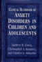 Clinical Handbook of Anxiety Disorders in Children and Adolescents by Andrew Eisen - Hardback