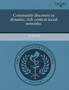 Community Discovery in Dynamic by Yu-Ru Lin - Paperback