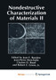 Nondestructive Characterization of Materials II by Jean F. Bussiere - Paperback
