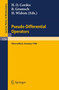 Pseudo-Differential Operators : Proceedings of a Conference, held in Oberwolfach, February 2-8, 1986 : 1256 by Heinz O. Cordes - Paperback