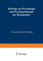 Beitrage zur Psychologie und Psychopathologie der Brandstifter by Heinrich Toebben - Paperback