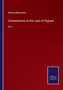 Commentaries on the Laws of England : Vol. I by William Blackstone - Paperback