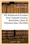 Du Sentiment de la Nature Dans l'Antiquite Romaine, Dissertation, Chaire de Litterature Latine by Secretan - Paperback