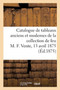 Catalogue de Tableaux Anciens Et Modernes de la Collection de Feu M. F. : Tableaux Anciens, Gouaches de l'Ecole Allemande de la Collection de Feu M. G. Vente, 13 Avril 1875 by Dhios - Paperback