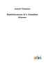 Reminiscences of a Canadian Pioneer by Samuel Thompson - Paperback