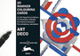 Art Deco : Marker Colouring Cards Book by Pepin Van Roojen - Hardback
