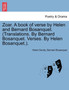 Zoar. a Book of Verse by Helen and Bernard Bosanquet. (Translations. by Bernard Bosanquet. Verses. by Helen Bosanquet.). by Helen Dendy - Paperback