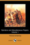 Narrative and Miscellaneous Papers, Volume 1 (Dodo Press) by Thomas de Quincey - Paperback