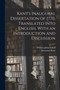 Kant's Inaugural Dissertation of 1770, Translated Into English, With an Introduction and Discussion by Immanuel Kant - Paperback