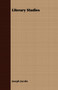 Literary Studies by Joseph Jacobs - Paperback