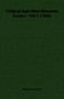 Critical And Miscellaneous Essays - Vol I (1868) by Thomas Carlyle - Paperback