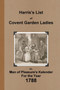 Harris's List of Covent Garden Ladies 1788 by Anonymous - Paperback