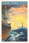 Vintage Journal New York City Travel Poster by Found Image Press - Paperback