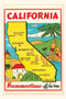 Vintage Journal Map of California by Found Image Press - Paperback