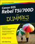 Canon EOS Rebel T5i/700D For Dummies by Julie Adair King - Paperback