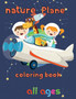 nature Plane Coloring Book all ages : 8.5''x11''/Airplane Coloring Book by Rowe - Paperback
