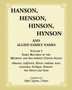 Hanson, Henson, Hinson, Hynson and Allied Family Names : Early Records of the Midwest and Southwest United States
