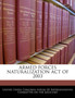 Armed Forces Naturalization Act of 2003