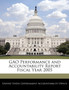 Gao Performance and Accountability Report Fiscal Year 2005